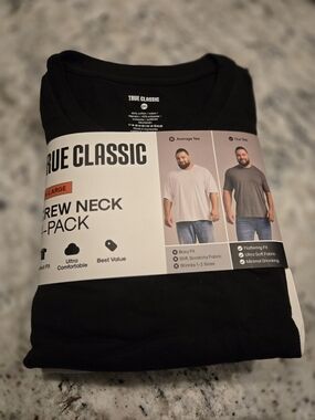 Men's True Classic 2xl 4 Pack Crew Neck T-Shirts